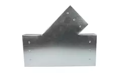T-piece 45 degrees 220x80 mm - 170x80 mm for ducting