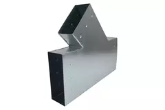 T-piece 45 degrees 220x80 mm - 170x80 mm for ducting