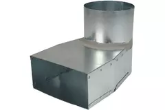 Slate corner piece 170x80 mm to diameter 125 mm for inlet duct