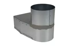 Slate corner piece 170x80 mm to diameter 125 mm for inlet duct