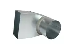 Slate corner piece 170x80 mm to diameter 125 mm for inlet duct