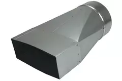 Reduction piece 170x80 mm to diameter 125 mm for flue pipe