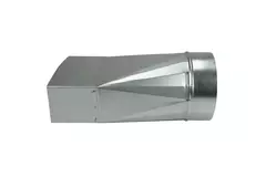 Transition piece 170x80 mm to diameter 150 mm for flue pipe