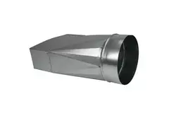 Transition piece 170x80 mm to diameter 150 mm for flue pipe