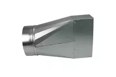 Transition piece 170x80 mm to diameter 150 mm for flue pipe