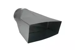 Transition piece 170x80 mm to diameter 150 mm for flue pipe