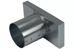 Lid 170x80 mm with connection diameter 80 mm for flue pipe