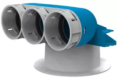 Vent-Axia Uniflexplus valve collector 3 x Ø69mm with Ø125mm spout