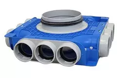 Vent-Axia Uniflexplus composite distributor 12 x Ø69mm side entry spout Ø160mm
