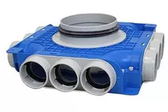 Vent-Axia Uniflexplus sub-distribution box 12 x Ø69mm side connection with Ø125mm spout