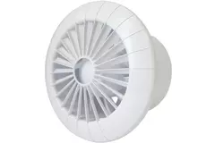 Bathroom extractor fan round white - humidity sensor and timer - Ø 120 mm - aRid 120 BB HS