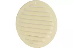 Metal ventilation grille round Ø125 mm beige - MR125Y - RAL1015