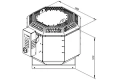 Roof fan catering energy efficient - DVN 315 EC 30