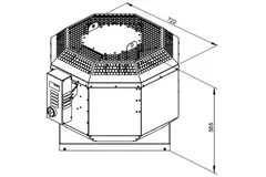 Roof fan catering energy efficient - DVN 400 EC 30