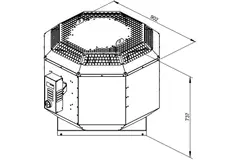 Roof fan catering energy efficient - DVN 450 EC 30