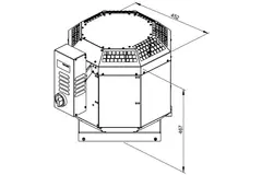 Roof fan catering met frequency-controlled - DVN 225 D2 30