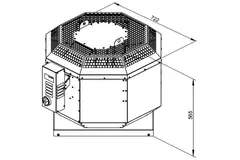 Roof fan catering met frequency-controlled - DVN 400 D4 30