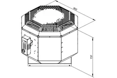 Roof fan catering met frequency-controlled - DVN 450 D4 30