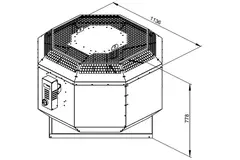 Roof fan catering met frequency-controlled - DVN 630 D4 30
