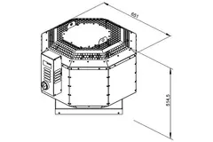 Roof fan insulated catering - DVNI 315 D4 30