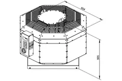 Roof fan insulated catering - DVNI 355 D4 30