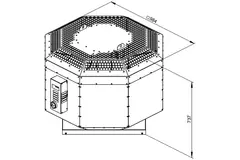 Roof fan insulated catering - DVNI 450 D4 30