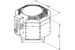 Roof fan insulated verticaal - DVNI 225 E2 30