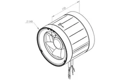 Inline tube fan 150mm mixed-flow ETAMASTER - EM 150 EC 01
