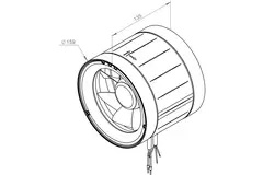 Inline tube fan 160mm mixed-flow ETAMASTER - EM 160 EC 01