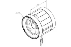 Inline tube fan 150mm mixed-flow ETAMASTER - EM 150 EC 02