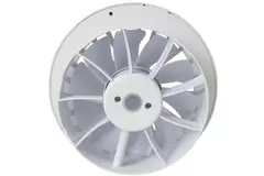 Bathroom extractor fan round white with timer - Ø 150 mm - aRid 150 BB TS
