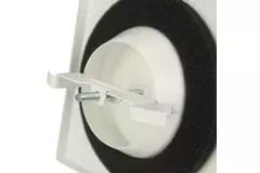 Ventilation valve supply metal square Ø125 mm white with friction springs - DVSQ-P125