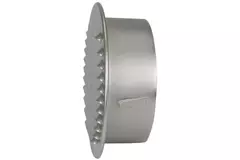 Metal round ventilation grille including mounting sleeve Ø 180 mm aluminium - DWRA180S