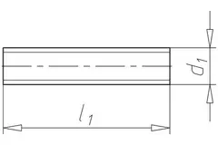 Threaded rod piece M8 x 20mm (100 pieces)