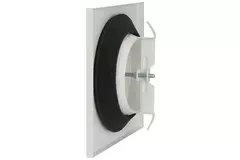 Ventilation valve supply metal square Ø125 mm white with friction springs - DVSQ-P125