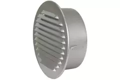 Metal round ventilation grille including mounting sleeve Ø 180 mm aluminium - DWRA180S