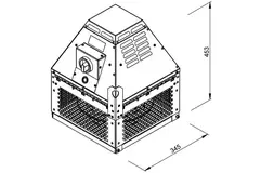 Roof fan flue gas outlet horizontal - DHN 250 D2 F4 30