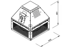 Roof fan flue gas outlet horizontal - DHN 315 D4 F4 30