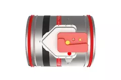 Fire damper round 100 mm end socket - E-FDC25 D100RS