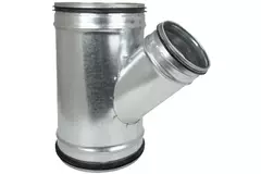 T-piece Ø 80mm with spigot Ø 80mm for spiral duct (45°)