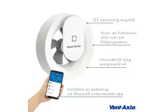 Vent Axia bathroom extractor fan Svara with humidity and light sensor Ø100 - 125mm (app-controlled)