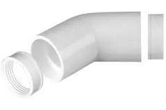 Plastic 45 ° bend Ø 20mm
