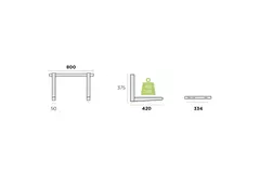 Rodigas outdoor unit Wall console 800x375x420mm