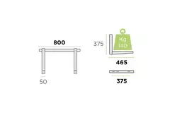 Rodigas outdoor unit Wall console 800x375x465mm
