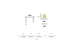 Rodigas outdoor unit Wall console 1000x375x550mm