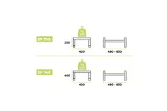 Rodigas Standing console 420x400x540-830mm