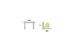 Rodigas outdoor unit Wall console 800x375x465mm
