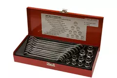 Insert-ring ratchet wrench set 21 pieces