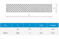 Self-adhesive insulation mat 9 mm thick - 1 m wide - Package content 15m2