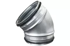 Short round spiral bend 45° Ø 160mm for spiral duct